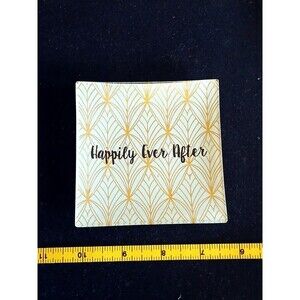 Lauren Conrad Gold Art Deco Glass Trinket Tray
